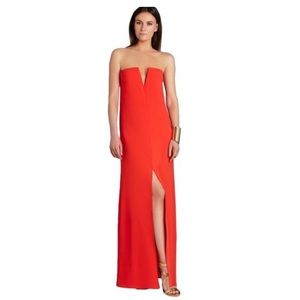 BCBG Bright Poppy Crepe Gown